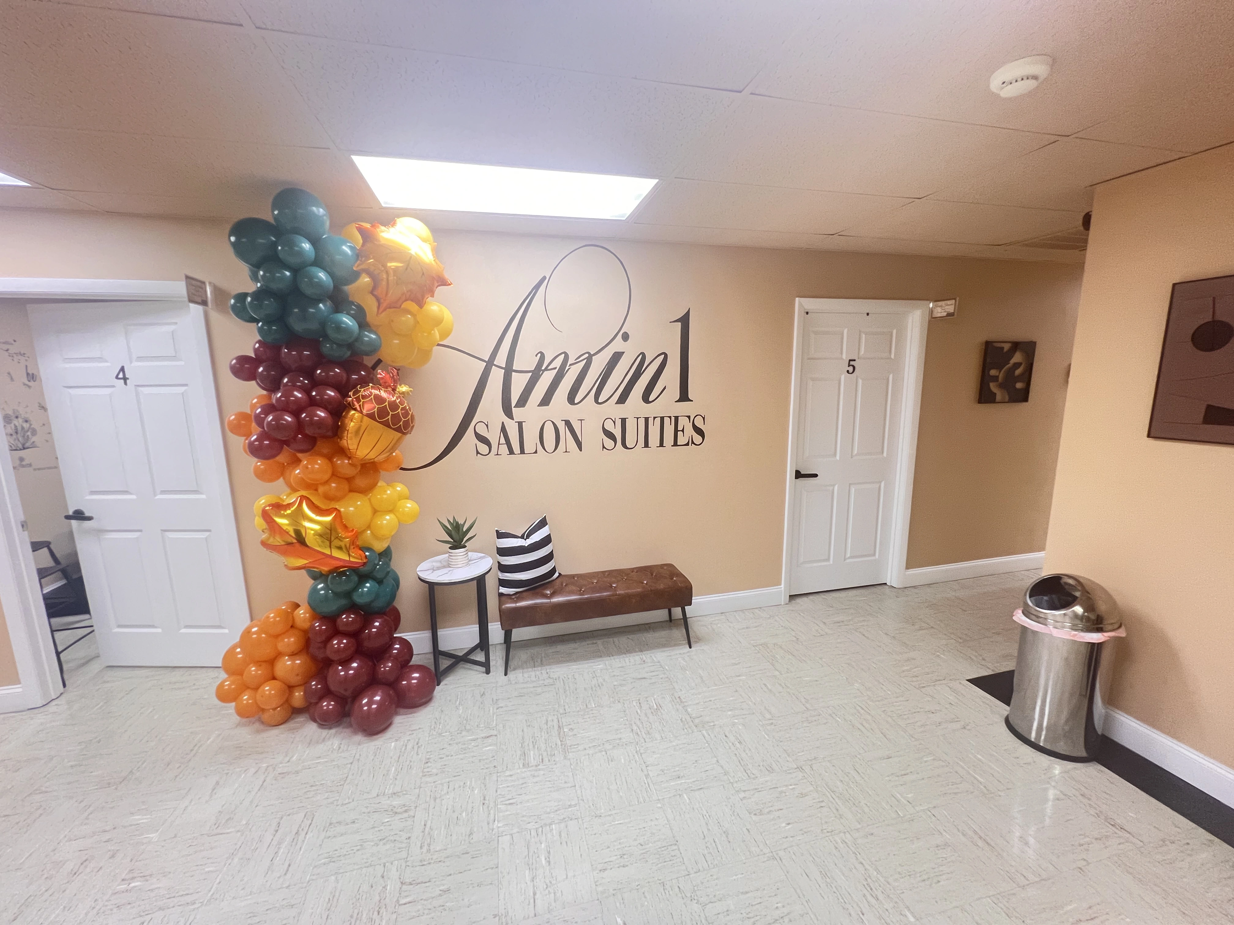 Fully equipped private salon suite interior at Amin 1 Salon Suites